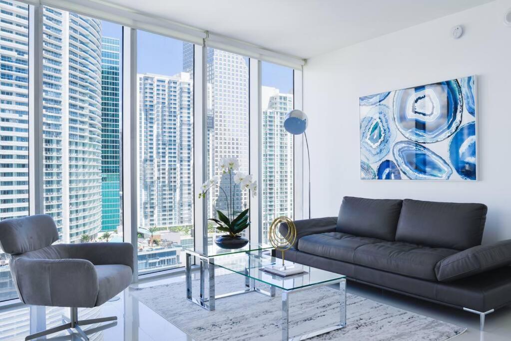Wonderful 2 Bedroom Apt With Ocean Views At Icon Brickell Майами Экстерьер фото